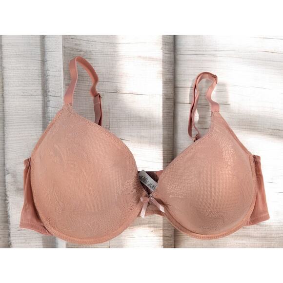 BUNDLE ONLY Marilyn Monroe Intimates Bra 38C 38 C Pink Lace Underwire Padded - Picture 1 of 5